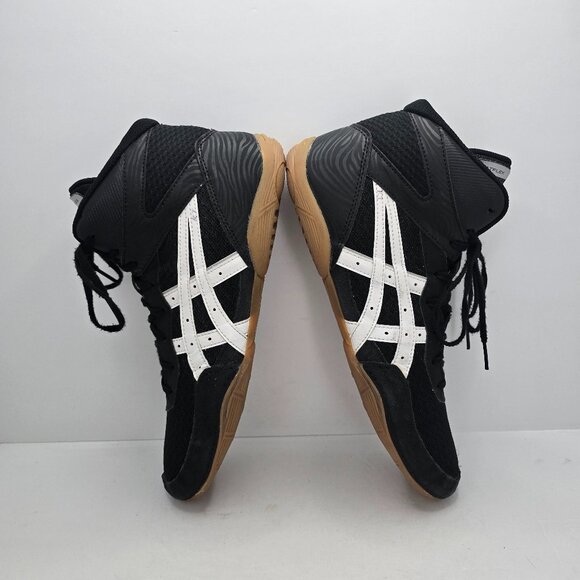 Asics | Matflex 7 black white hi-top wrestling sneakers shoes | MENS 11 - Picture 8 of 10
